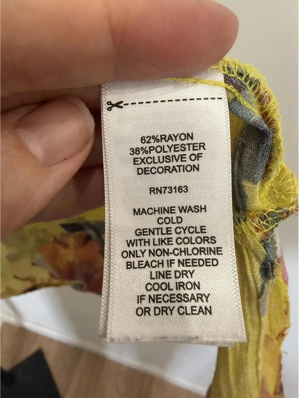 Spense Yellow Floral Lace-Up Blouse Large - Picture 4 of 6